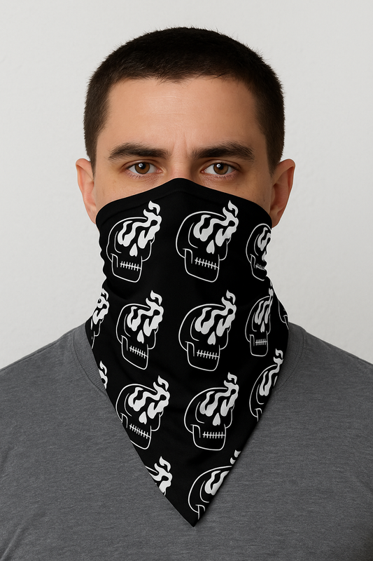 Burning eyes skull bandana